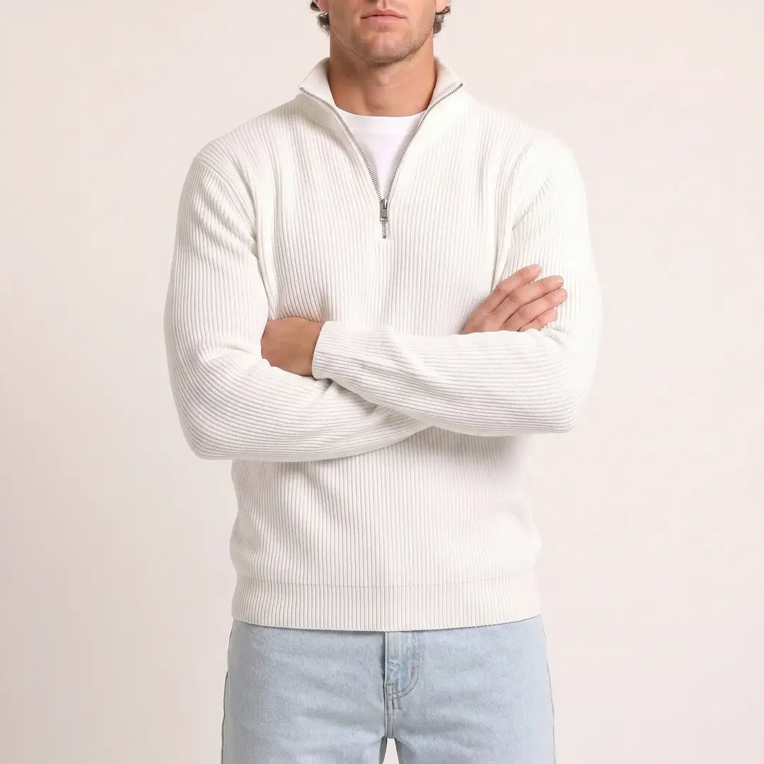 ARCHIE | Half-zip jumper with stand collar