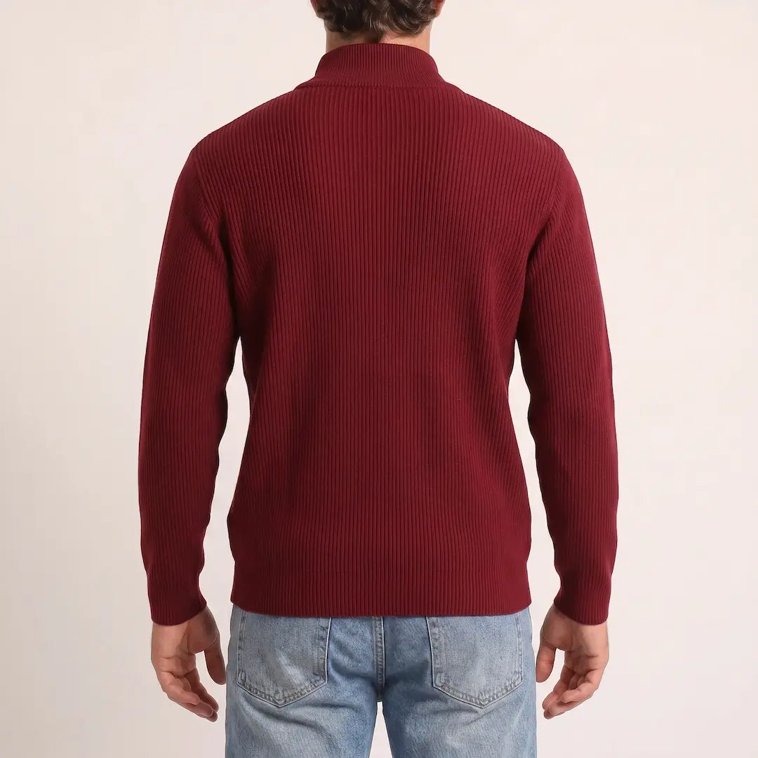 ARCHIE | Half-zip jumper with stand collar