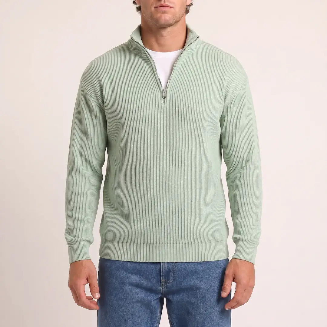 ARCHIE | Half-zip jumper with stand collar