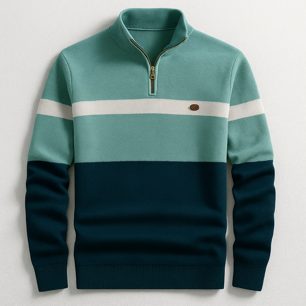OSCAR | Quarter-zip pullover with ribbed cuffs