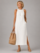EMBERLY | Midi dress with embroidered detail