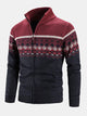 AVA | Zip-up sweater with geometric print