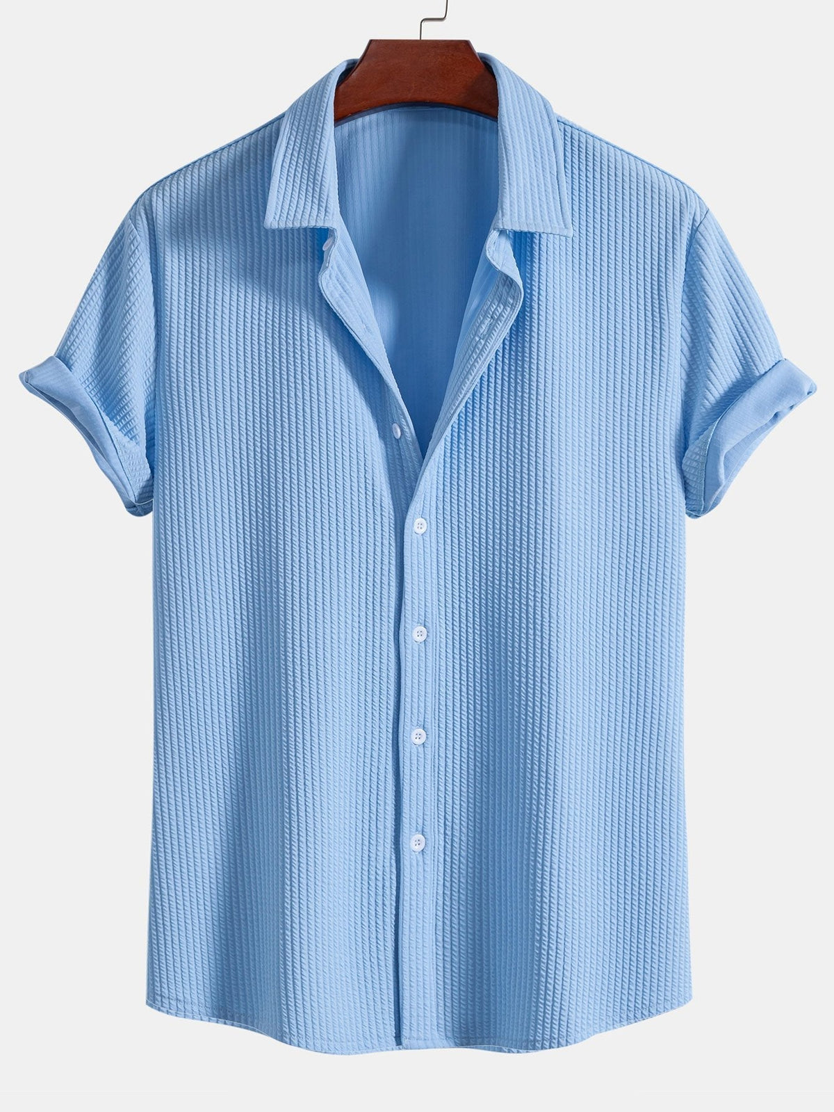 FREDDIE | Muscle-fit shirt with ribbed texture
