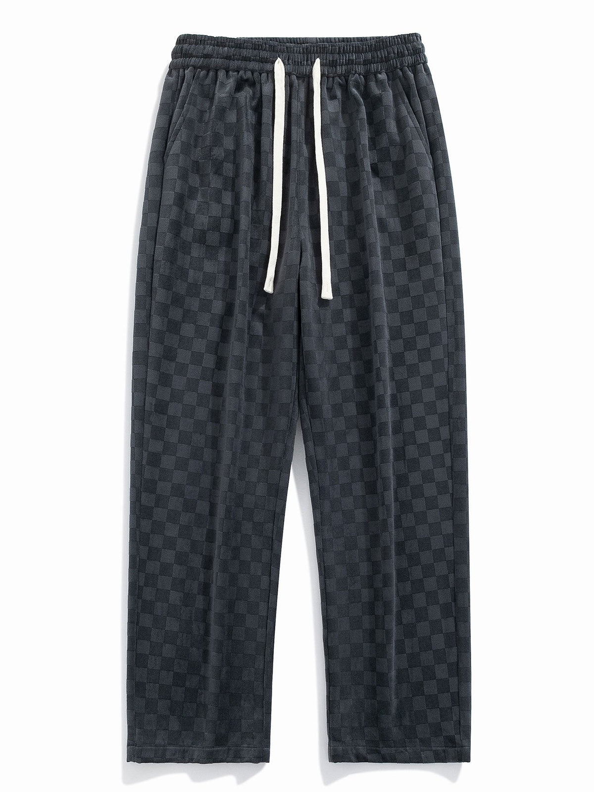 ROSE | Straight-leg trousers with check print