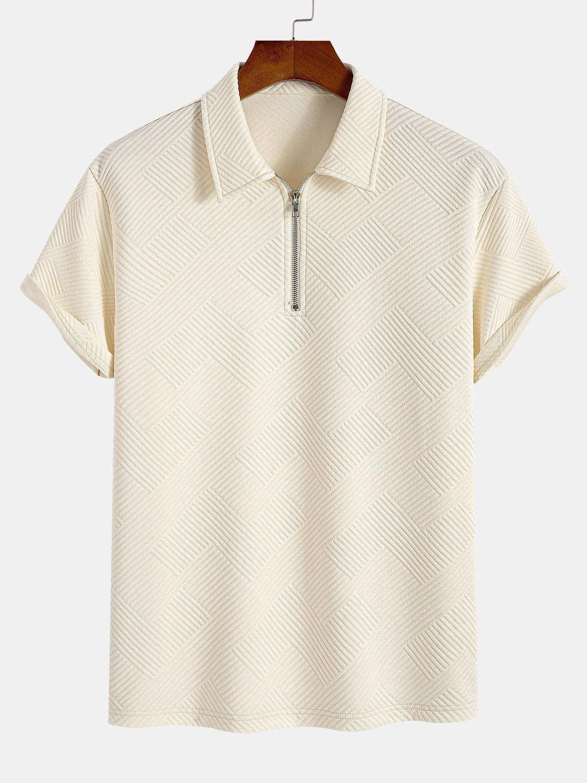 FREDDIE | Set with striped zip polo