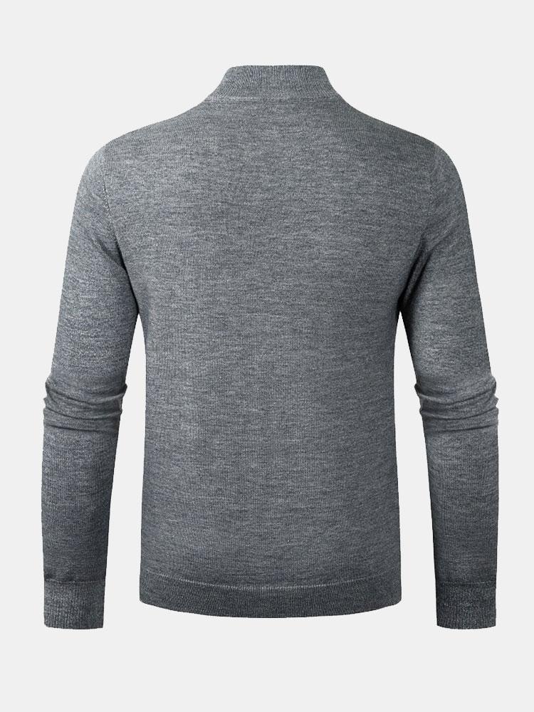 EDWARD | Sweater with quarter-zip and diamond knit