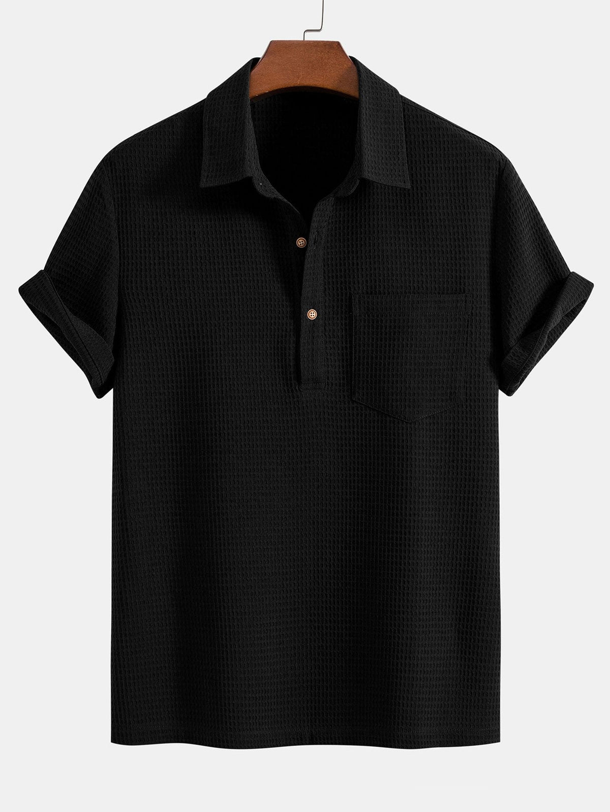 WILLIAM | Polo and shorts set with waffle knit