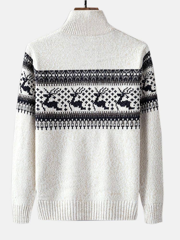 MIA | Half-zip sweater with moose print