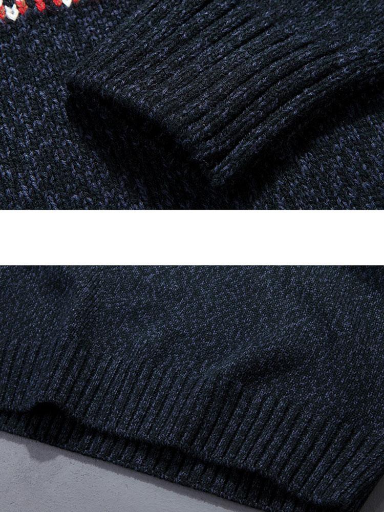 ELLA | Half-zip sweater with geometric print