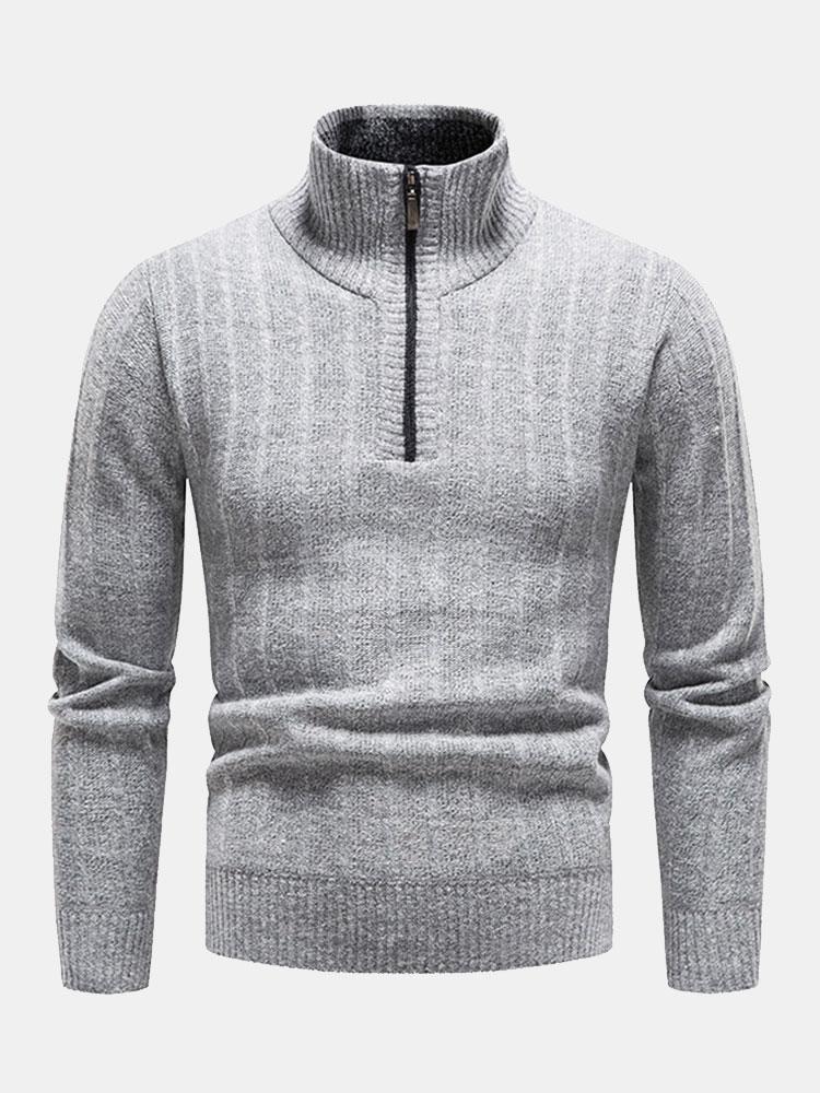 IMOGEN | Sweater with quarter-zip neckline