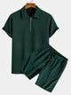 FREDDIE | Set with striped zip polo