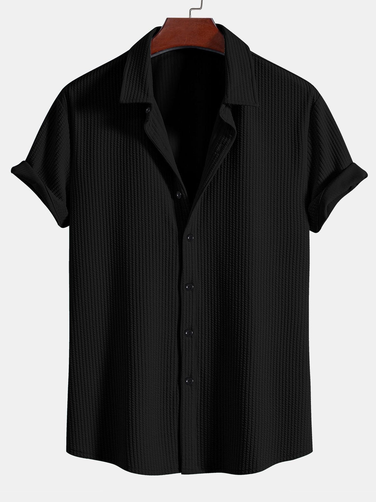 FREDDIE | Muscle-fit shirt with ribbed texture