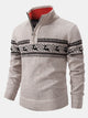 LILY | Quarter-zip sweater with random print