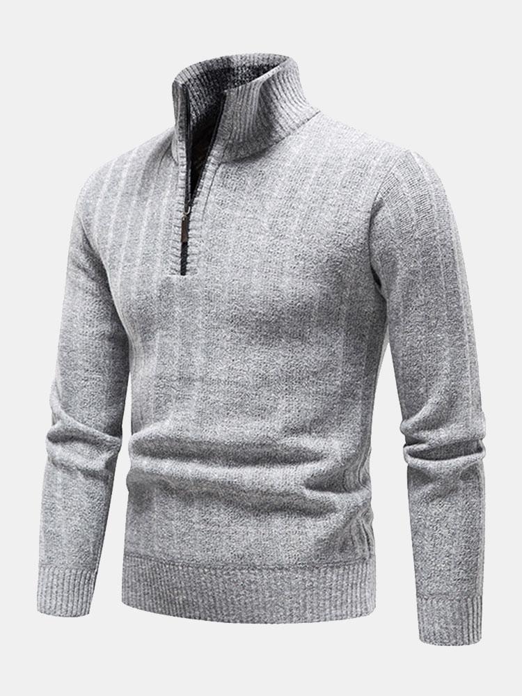 IMOGEN | Sweater with quarter-zip neckline