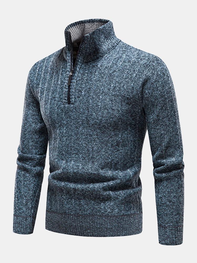 IMOGEN | Sweater with quarter-zip neckline