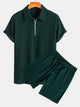 RUFUS | Polo and shorts set with half-zip
