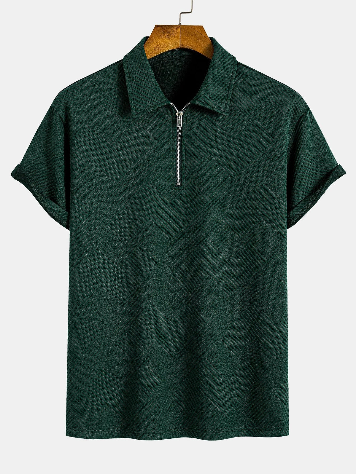 FREDDIE | Set with striped zip polo