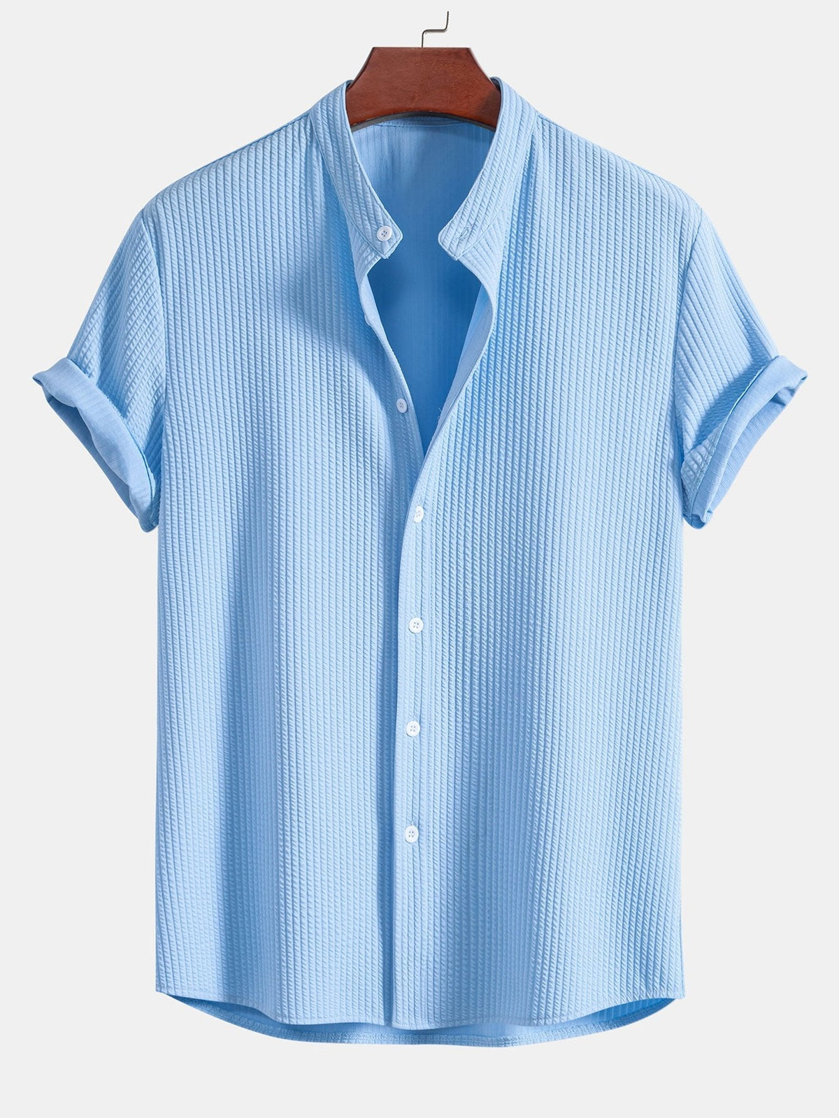 HENRY | Muscle-fit shirt with stand collar