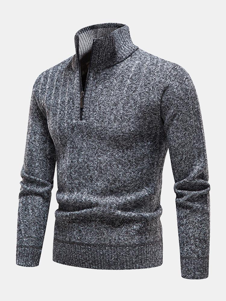 IMOGEN | Sweater with quarter-zip neckline