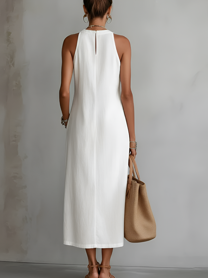 EMBERLY | Midi dress with embroidered detail
