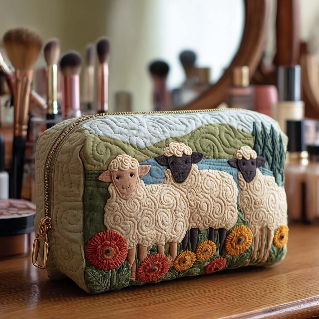 IMOGEN | Cosmetic bag with quilted print