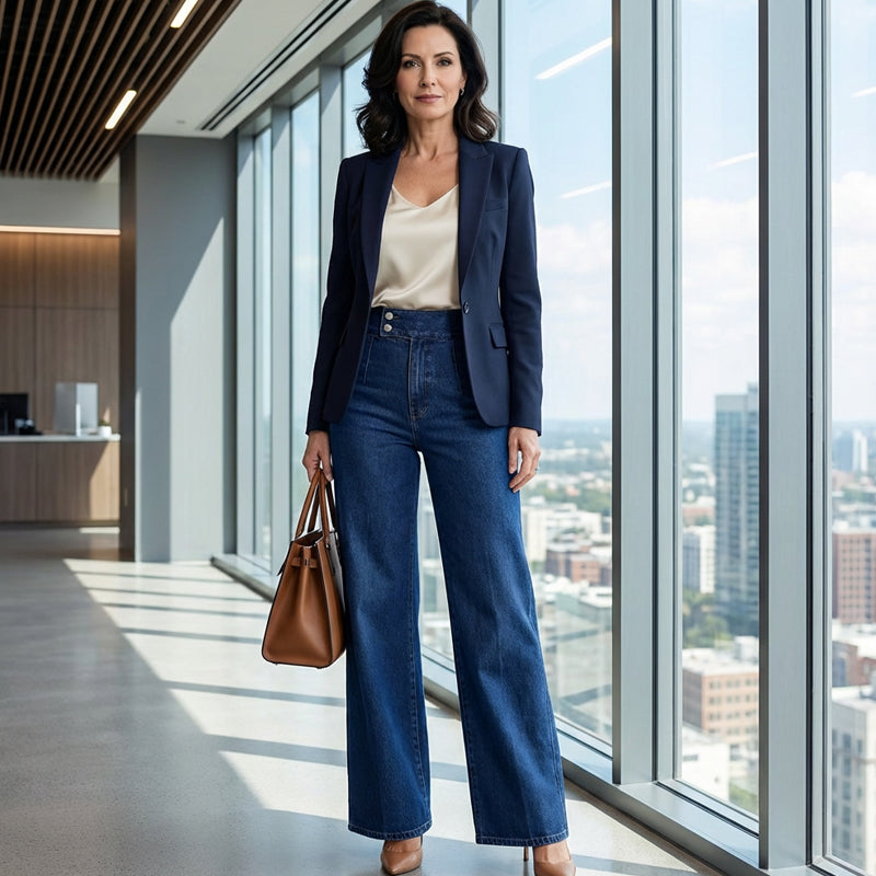 OLIVIA | High-waist wide-leg jeans