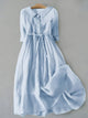 GRACE | Midi dress with lace-up waist
